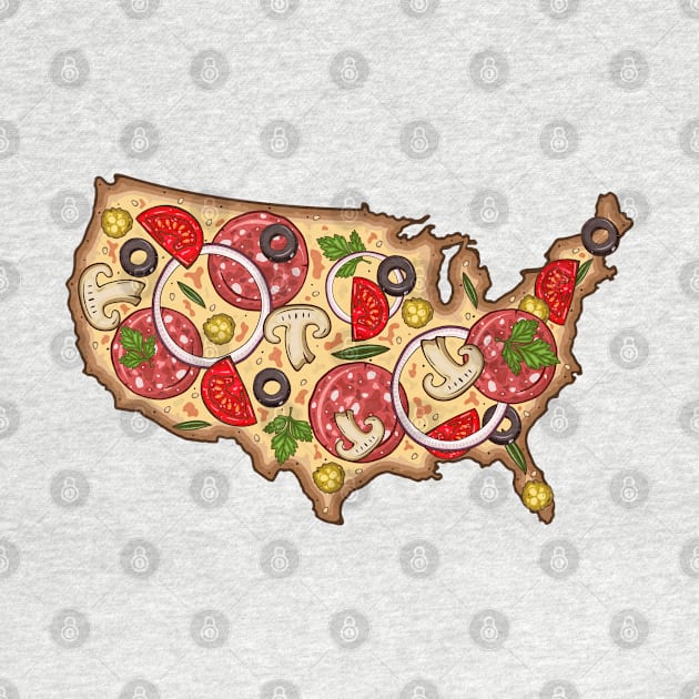 USA Pizza Map by Mako Design 